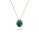 4.11 Cts Emerald and White Diamond Pendant in 14K Yellow Gold