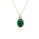 6.31 Cts Emerald and White Diamond Pendant in 14K Yellow Gold