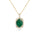 2.93 Cts Emerald and White Diamond Pendant in 14K Yellow Gold