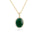 3.88 Cts Emerald and White Diamond Pendant in 14K Yellow Gold