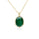 5.52 Cts Emerald and White Diamond Pendant in 14K Yellow Gold