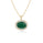 4.13 Cts Emerald and White Diamond Pendant in 14K Yellow Gold