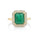 2.59 Cts Emerald and White Diamond Ring in 14K Yellow Gold