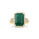 4.97 Cts Emerald and White Diamond Ring in 14K Yellow Gold