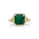 3.44 Cts Emerald and White Diamond Ring in 14K Yellow Gold