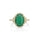 4.29 Cts Emerald and White Diamond Ring in 14K Yellow Gold