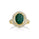 3.35 Cts Emerald and White Diamond Ring in 14K Yellow Gold