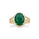 4.69 Cts Emerald and White Diamond Ring in 14K Yellow Gold