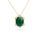 7.90 Cts Emerald and White Diamond Pendant in 14K Yellow Gold