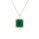 8.99 Cts Emerald and White Diamond Pendant in 14K Yellow Gold
