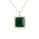 6.86 Cts Emerald and White Diamond Pendant in 14K Yellow Gold