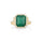 4.5 Cts Emerald and White Diamond Ring in 14K Yellow Gold