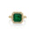 3.72 Cts Emerald and White Diamond Ring in 14K Yellow Gold