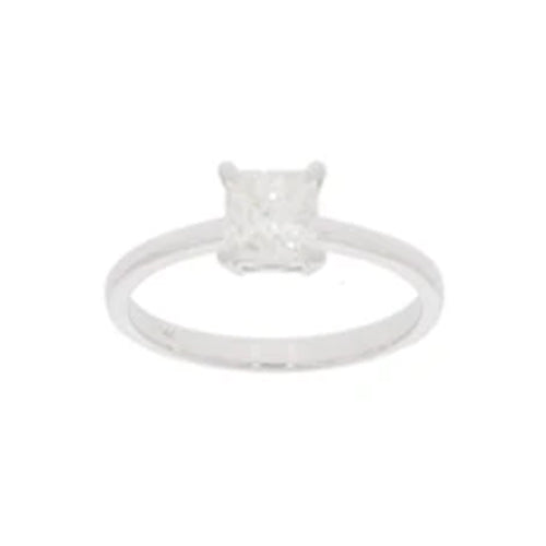 1.00 Cts White Diamond Ring in 14K White Gold