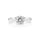 1.37 Cts White Diamond Ring in 14K White Gold