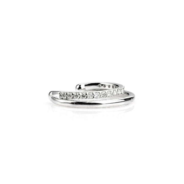 0.09 Cts White Diamond One Side Ear Cuff in 14K White Gold
