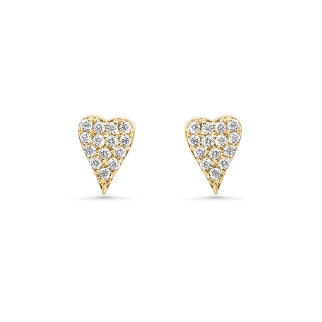 0.21 Cts Lab Grown White Diamond Earring in 14K Yellow Gold