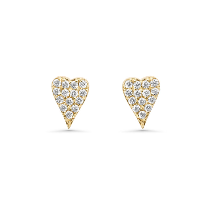 0.21 Cts Lab Grown White Diamond Earring in 14K Yellow Gold