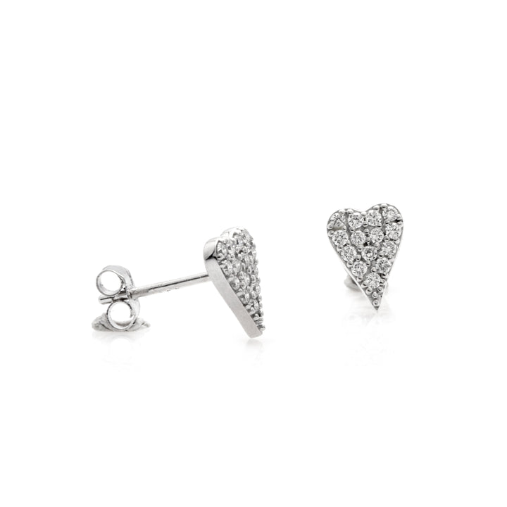 0.21 Cts Lab Grown White Diamond Earring in 14K White Gold