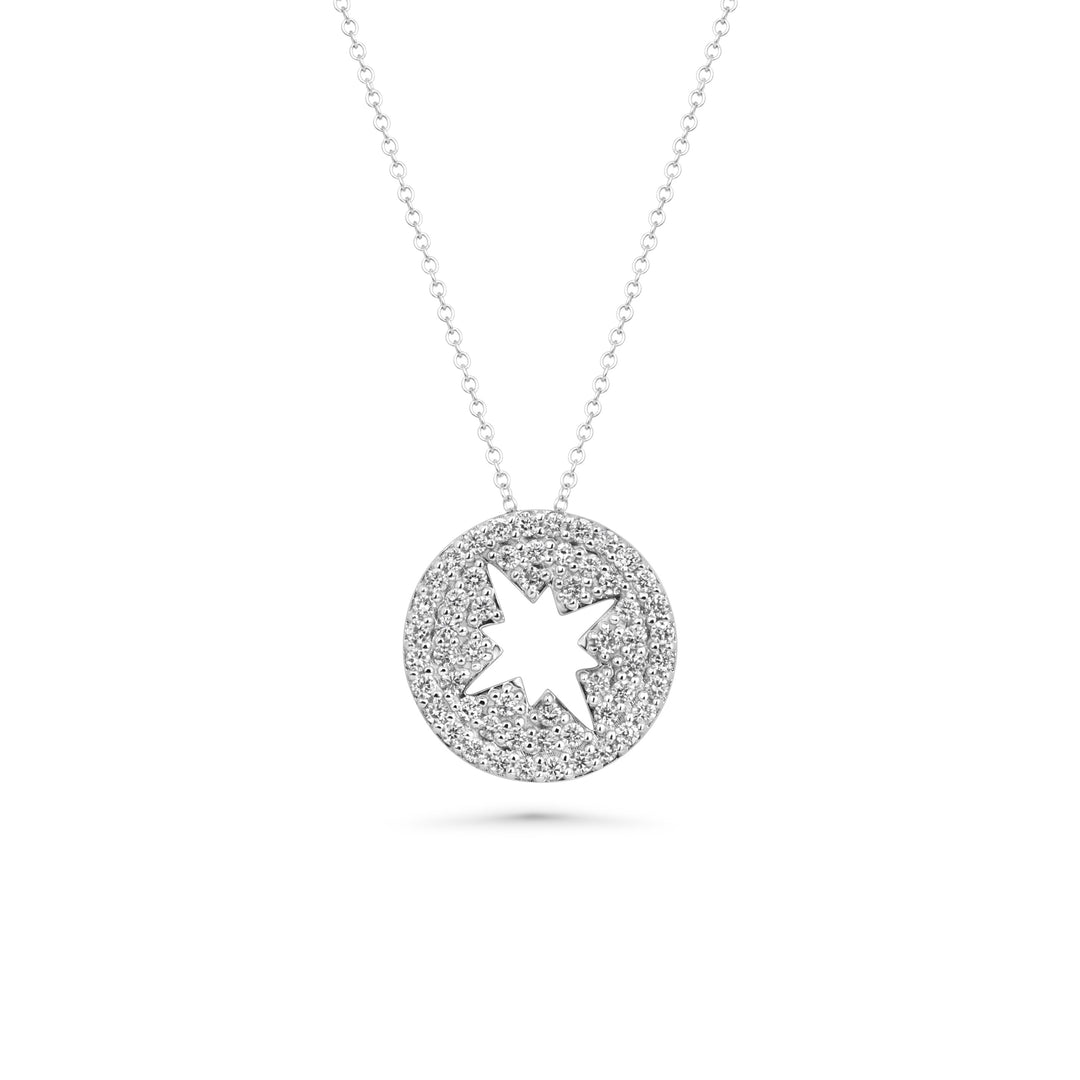 0.37 Cts Lab Grown Diamond Statement Pendant in 925 Sterling Silver