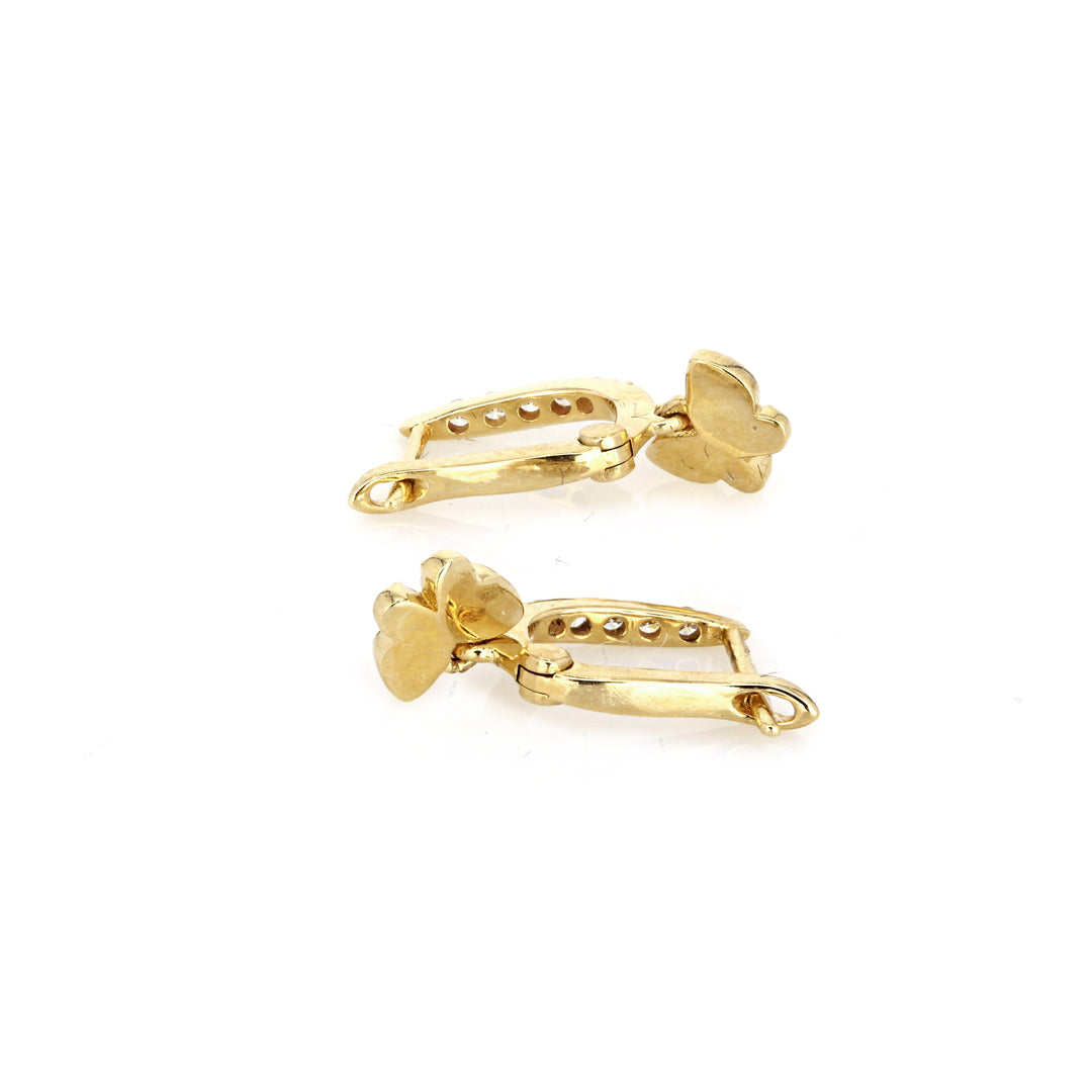 0.22 Cts Lab Grown White Diamond Earring in 14K Gold