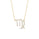 0.14 Cts White Diamond Necklace in 14K Yellow Gold