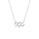 0.09 Cts White Diamond Necklace in 14K White Gold