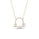 0.15 Cts White Diamond Necklace in 14K Yellow Gold
