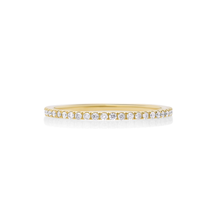 0.3 Cts White Diamond Ring in 14K Yellow Gold