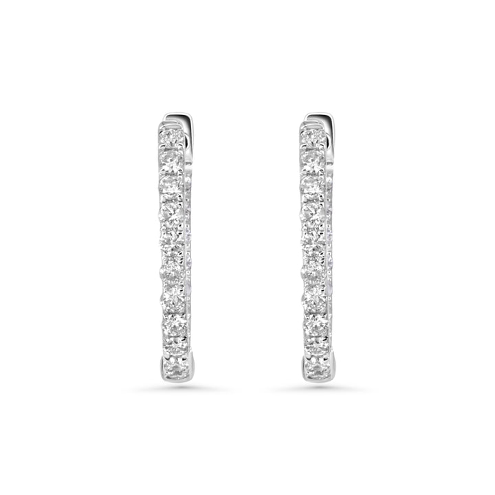 0.28 Cts White Diamond Earring in 14K White Gold