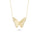 0.13 Cts White Diamond Necklace in 14K Yellow Gold