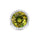 10.52 Cts Sphene and White Diamond Ring in 14K White Gold