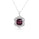 5.89 Cts Purple Spinel and White Diamond Pendant in 14K White Gold