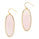 44.80 Cts Pink Chalcedony Dangle Earring in Brass