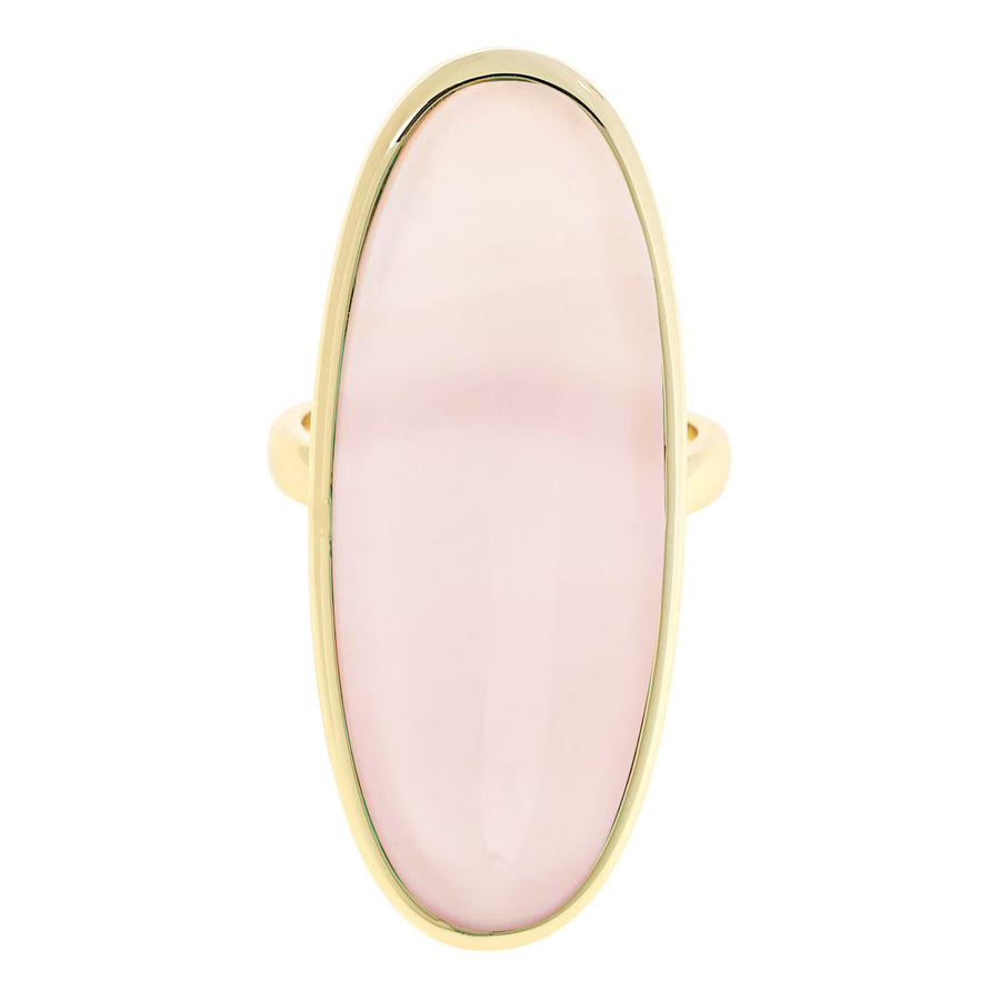 12.40 Cts Pink Chalcedony Ring in Brass