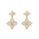1.13 Cts White Diamond Earring in 14K Yellow Gold