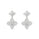1.13 Cts White Diamond Earring in 14K White Gold