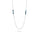 1.00 Cts Blue Diamond Necklace in 14K White Gold