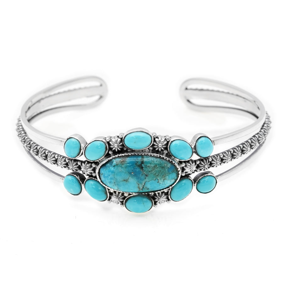 12.55 Ctw Turquoise Bangle in 925