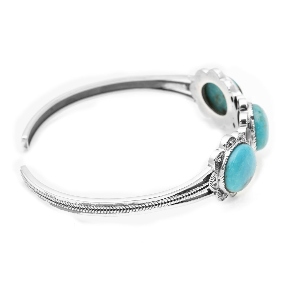 13.95 Ctw Turquoise Bangle in 925