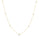 0.46 Cts White Diamond Station Necklace in 14K Yellow Gold