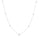 0.46 Cts White Diamond Station Necklace in 14K White Gold