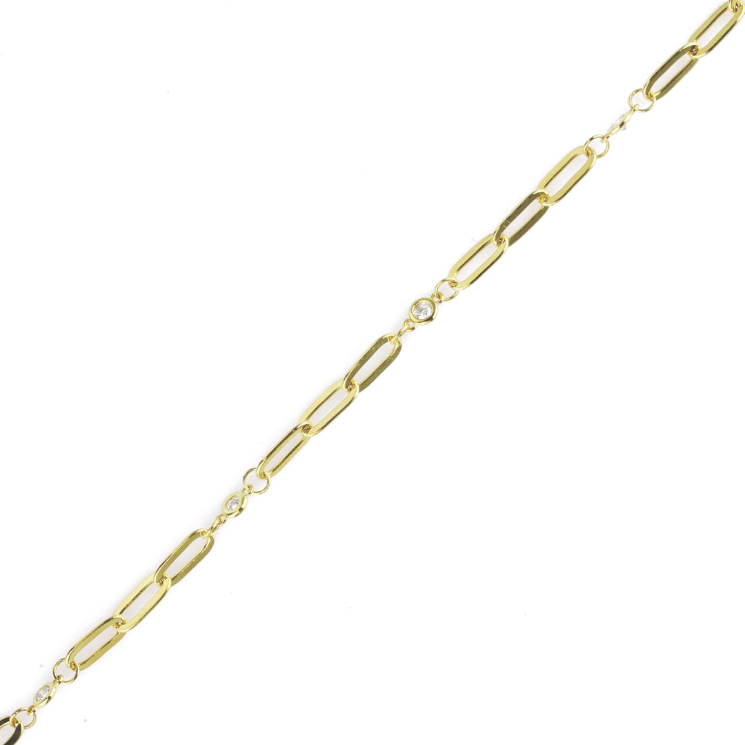 0.23 Cts White Diamond Bracelet in 14K Yellow Gold