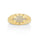 0.16 Cts White Diamond Ring in 14K Yellow Gold