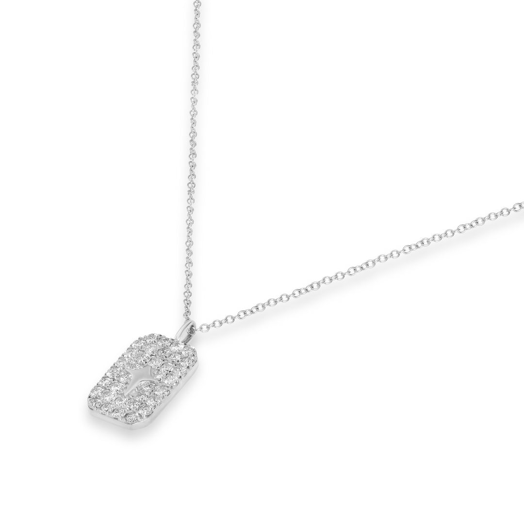 0.34 Cts White Diamond Pendant in 14K White Gold