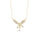 1.46 Cts White Diamond Necklace in 14K Yellow Gold
