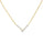 0.09 Cts White Diamond Necklace in 14K Yellow Gold