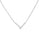 0.09 Cts White Diamond Necklace in 14K White Gold