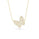0.37 Cts White Diamond Necklace in 14K Yellow Gold