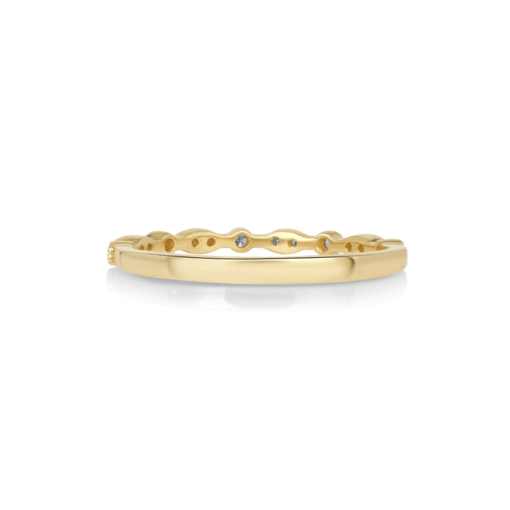 0.12 Cts White Diamond Ring in 14K Yellow Gold